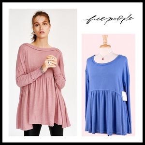 FREE PEOPLE FLOWY PULLOVER TUNIC TEE SWING TOP A2C